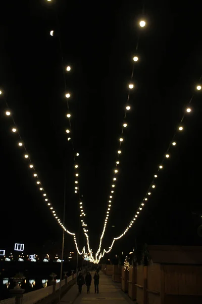 Weihnachtsbeleuchtung Der Stadt — Stockfoto
