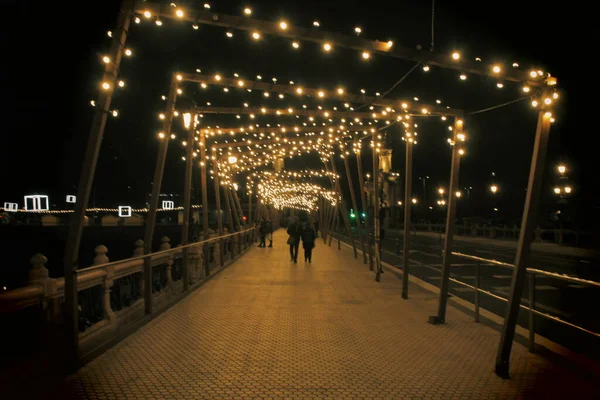 Kerstverlichting Stad — Stockfoto