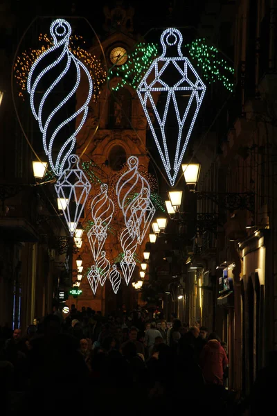 Luzes Natal Cidade — Fotografia de Stock