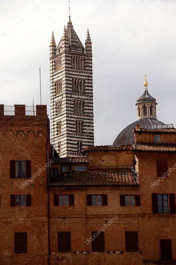 Artistic heritage in the city of Sienna, Italy