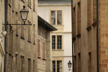 İsviçre Cenevre şehir merkezinde mimarlık