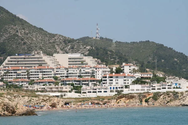 Vista Aldeia Sitges Espanha — Fotografia de Stock