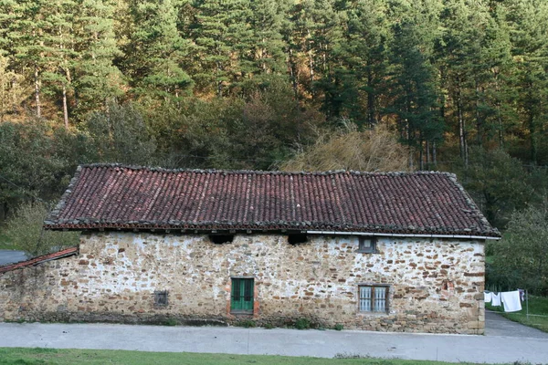 Baskisch Huis Het Platteland — Stockfoto