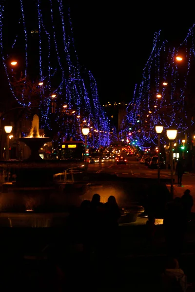 Lumières Noël Dans Rue — Photo