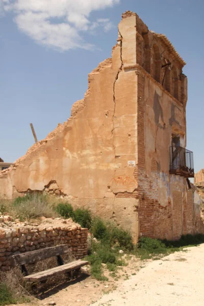 Belchite Villaggio Bombardato Durante Guerra Civile Spagnola — Foto Stock