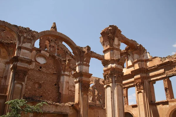 Belchite Pueblo Bombardeado Durante Guerra Civil Española — Foto de Stock