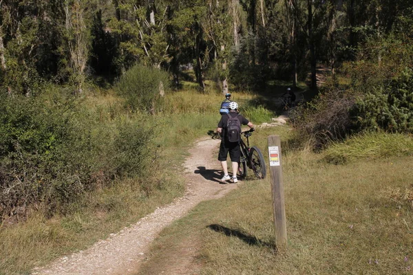 Radfahren Stadtpark — Stockfoto