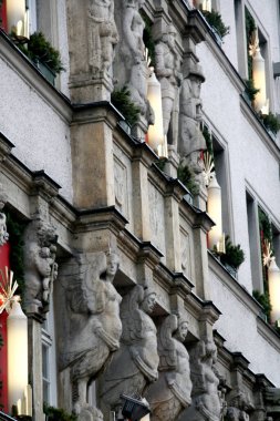 Münih 'in eski bir kasabasında mimarlık