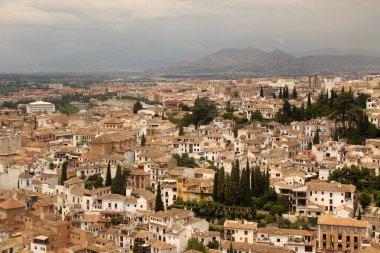 İspanya 'nın eski Granada kentinin manzarası