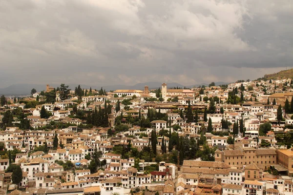 Uitzicht Oude Binnenstad Van Granada Spanje — Stockfoto