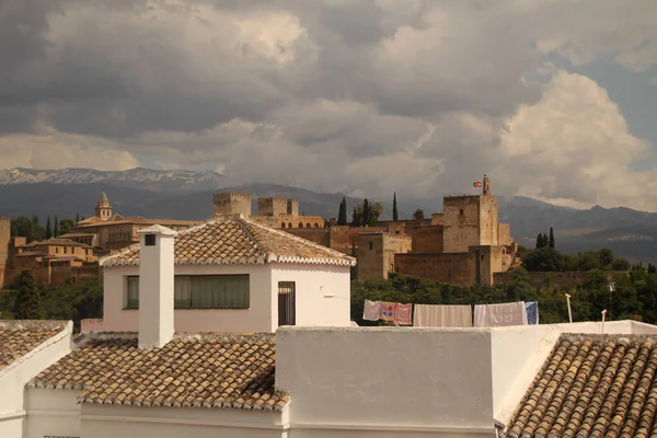 Άποψη Της Παλιάς Πόλης Της Γρανάδας Ισπανία — Φωτογραφία Αρχείου