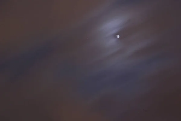 Blick Auf Den Mond Bei Nacht — Stockfoto