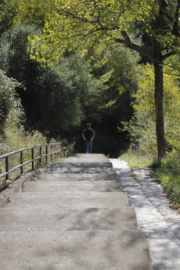 Şehir ortamında merdivenler