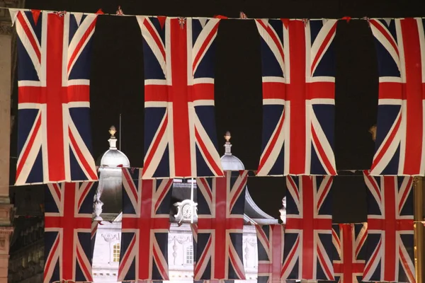 Union Jack Vlag Een Straat Van Londen — Stockfoto