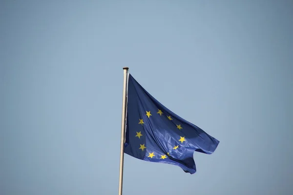 Oficjalna Bandera Unii Europejskiej — Zdjęcie stockowe