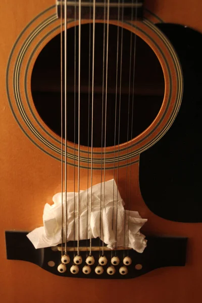 Gros Plan Une Guitare Espagnole — Photo