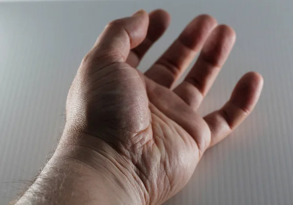 Közelkép Egy Férfi Kézről — Stock Fotó
