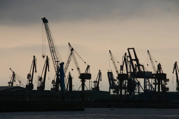 Kräne Hafen Von Bilbao — Stockfoto