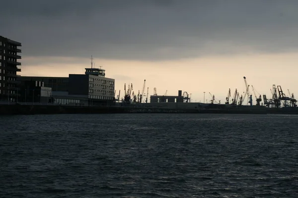 Cranes Harbor Bilbao — Stock Photo, Image