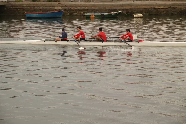 Entrenamiento Remeros Río —  Fotos de Stock