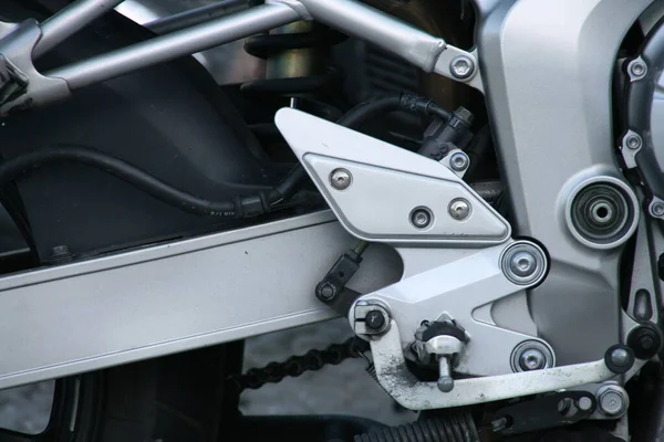 Motorcycle Parked Street — Stock Photo, Image