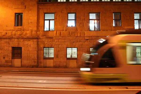 Tranvía Movimiento Centro Bilbao — Foto de Stock