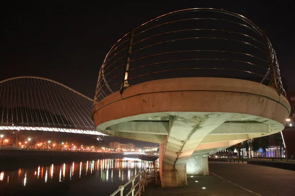 Utsikt Över Bro Över Mynningen Bilbao — Stockfoto