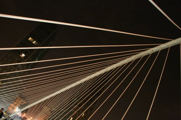 Vista Puente Sobre Estuario Bilbao — Foto de Stock