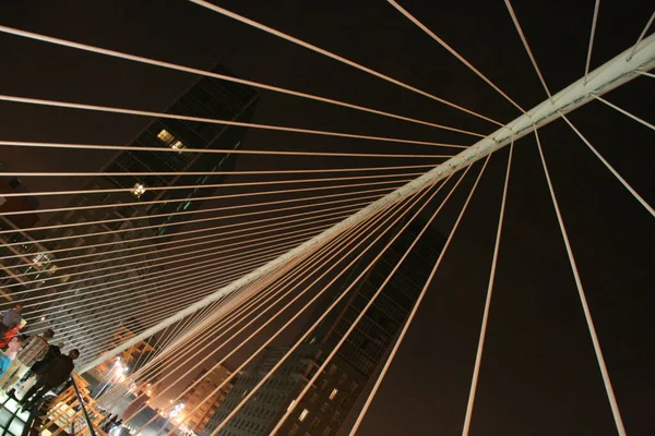 Vista Uma Ponte Sobre Estuário Bilbau — Fotografia de Stock