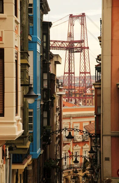 Blick Auf Eine Brücke Über Die Mündung Von Bilbao — Stockfoto