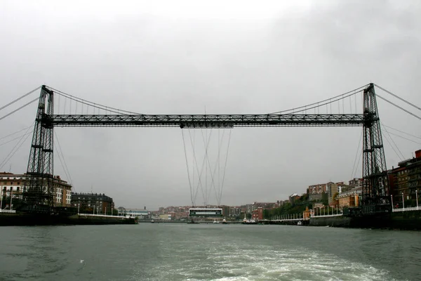 Vue Pont Sur Estuaire Bilbao — Photo