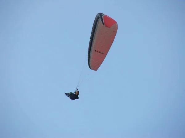 Parapente Dans Une Journée Été — Photo