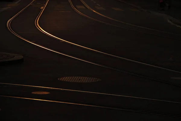 市内の鉄道は — ストック写真