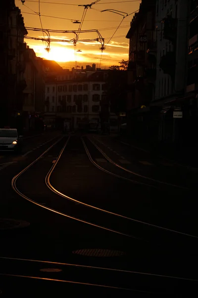 Eisenbahn Der Stadt — Stockfoto