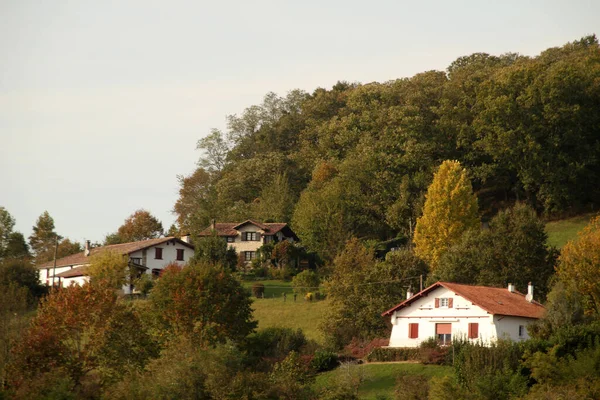 Ház Espelette Franciaország — Stock Fotó