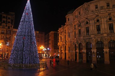 Bilbao şehrinde Noel süsü