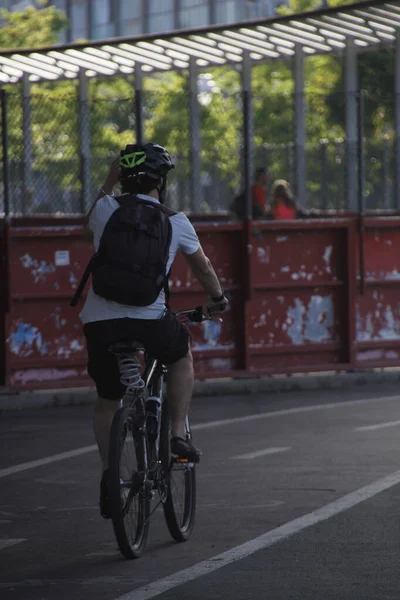 Radfahren Der Stadt — Stockfoto