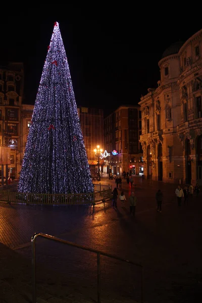 Décoration Noël Dans Ville Bilbao — Photo