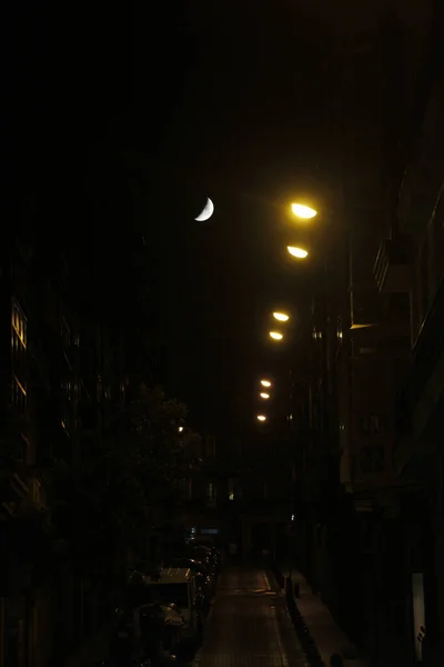Vista Della Luna Notte — Foto Stock