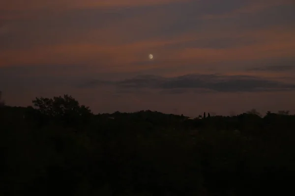 Uitzicht Maan Nachts — Stockfoto