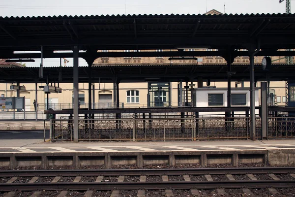 Bahnhof Einem Dorf — Stockfoto