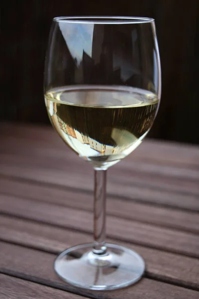 Copo Vinho Branco — Fotografia de Stock