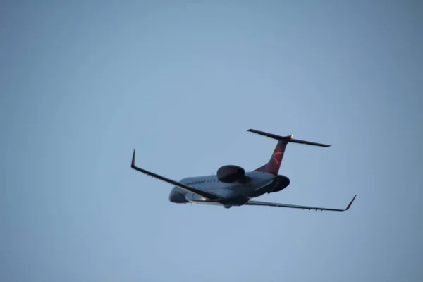 Samolot Komercyjny Powietrzu — Zdjęcie stockowe