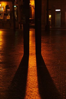 Geceleri kentsel çevre görüntüsü