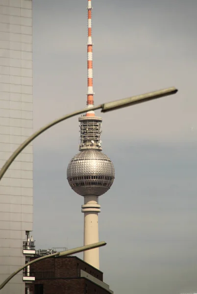 柏林Alexanderplatz电视塔 — 图库照片