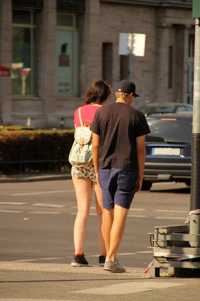 Couple Dans Rue — Photo