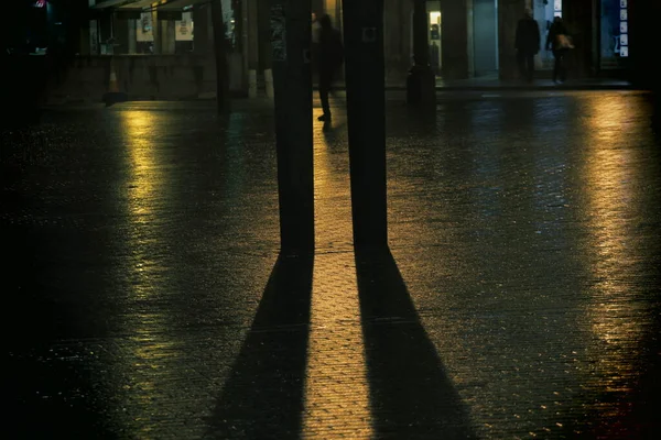 Bilbao şehir merkezinin gece manzarası