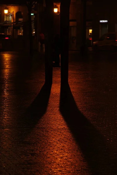 Vista Nocturna Del Centro Bilbao — Foto de Stock