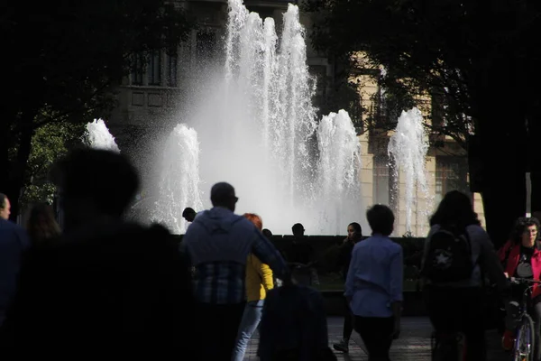 Ludzie Centrum San Sebastian Hiszpania — Zdjęcie stockowe