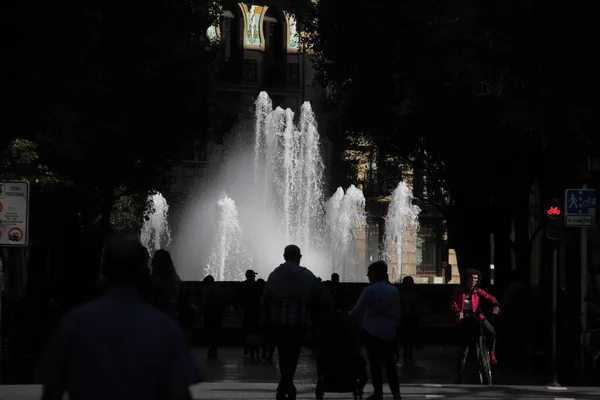 Persone Nel Centro San Sebastian Spagna — Foto Stock